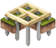 С обвязкой из бруса